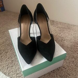 Abound Black Suede Pointed-Toe heels